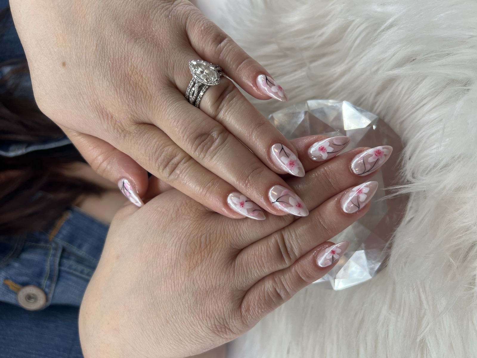 Cherry blossom nail art